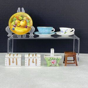 Vintage Knick Knack Figurine Mixed Lot Miniature Furniture Dishes